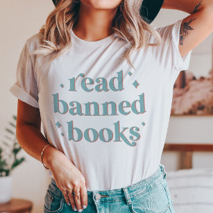 T-shirt Lire Livres interdits Lettres rétro