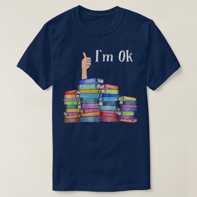 T-shirt Lire Lovers Livre Je suis OK National Book Lovers  (Design devant)