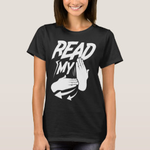 T-shirt Lire Ma Main Sourde Langue Signale Américaine