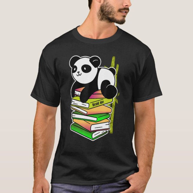 T-shirt lire moi panda enseignement lecture apprentissage  (Devant)