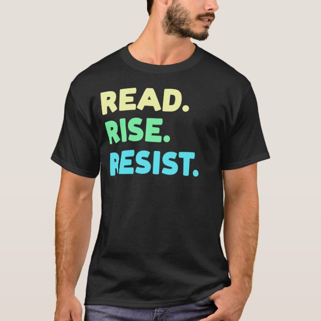 T-shirt Lire. Montez. Résistez. Louveur du livre de lectur (Devant)