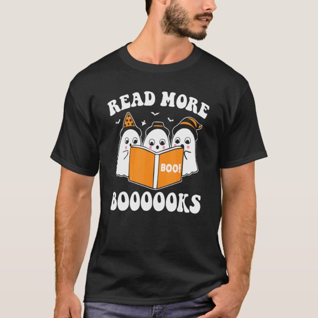 T-shirt Lire Plus Boooooooks Jote Ghost Lire Plus Booooooo (Devant)