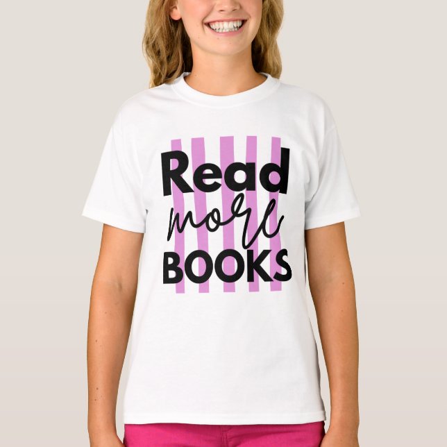 T-shirt Lire plus de livres (Devant)