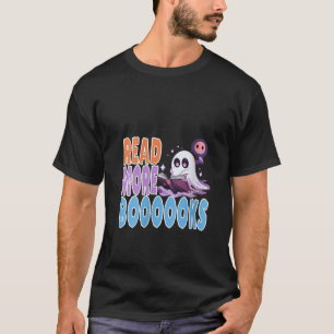 T-shirt Lire plus Livre Halloween Funny Enseignant Ghost V