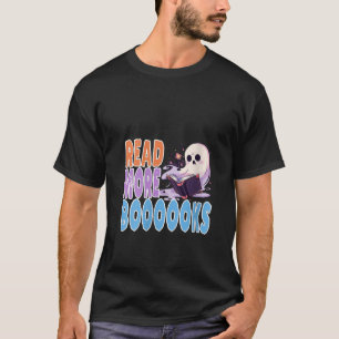 T-shirt Lire plus Livre Halloween Funny Enseignant Ghost V