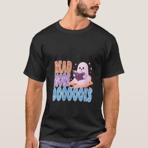 T-shirt Lire plus Livre Halloween Funny Enseignant Ghost V