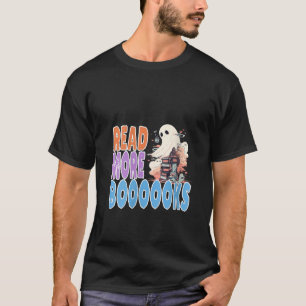 T-shirt Lire plus Livre Halloween Funny Enseignant Ghost V