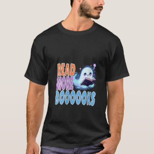 T-shirt Lire plus Livre Halloween Funny Enseignant Ghost V