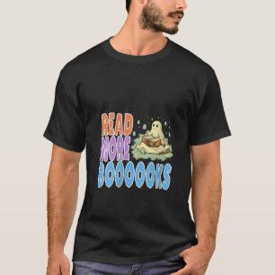 T-shirt Lire plus Livre Halloween Funny Enseignant Ghost V
