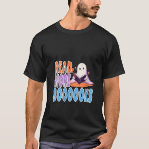 T-shirt Lire plus Livre Halloween Funny Enseignant Ghost V