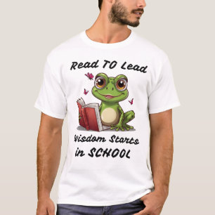 T-shirt Lire pour diriger : La sagesse commence à l'école