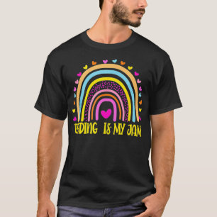 T-shirt Lire professeur arc-en-ciel Lire est ma confiture