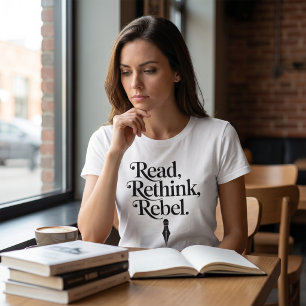 T-shirt Lire Rethink Rebel Typographie Imprimer
