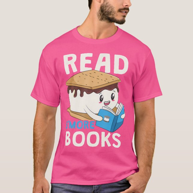 T-shirt Lire S'More Livres Camping Bookworm Boy Cute Libra (Devant)