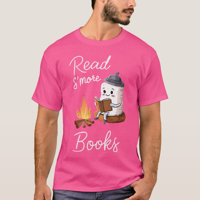 T-shirt Lire S'More Livres Cute Campfire Lecture Livre Lov (Devant)