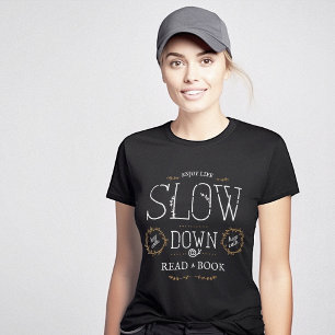 T-shirt Lire un livre Bonne vie lente