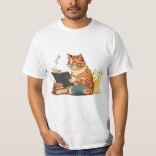 T-shirt Lire un livre et boire du café