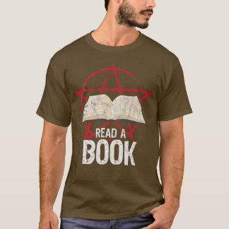 T-shirt Lire un livre Pentagram Satan Occult Goth Satanic