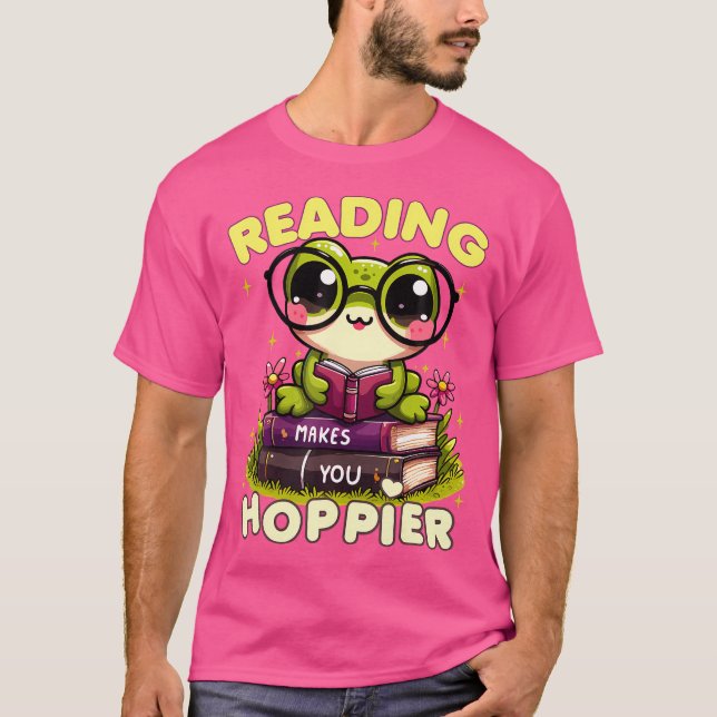 T-shirt Lire Vous Fait Espérer Drôle Lecture Mois Grenouil (Devant)