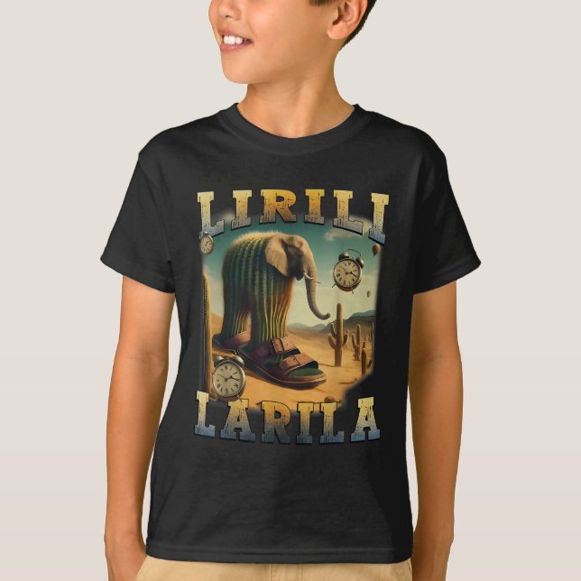 T-shirt Lirili Larila Funny Italien Brainrot meme (Devant)