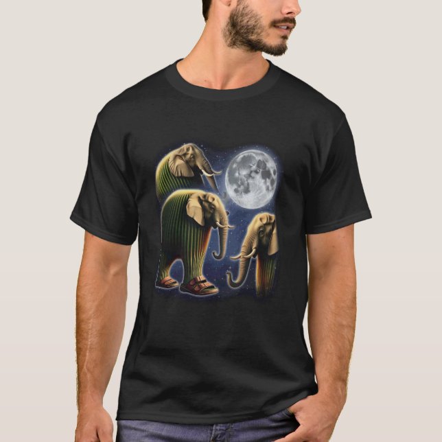 T-shirt Lirili Larila Italian Brainrot Meme 3 Howling Moon (Devant)