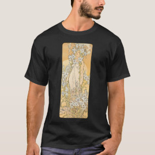 T-shirt L'Iris -Alphonse Mucha -Art Nouveau Mucha -Vinta