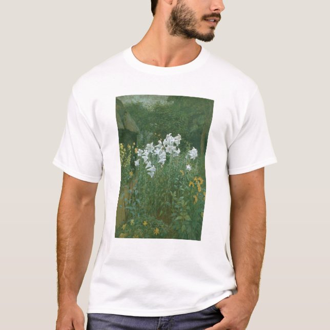 T-shirt Lis de Madonna dans un jardin (Devant)