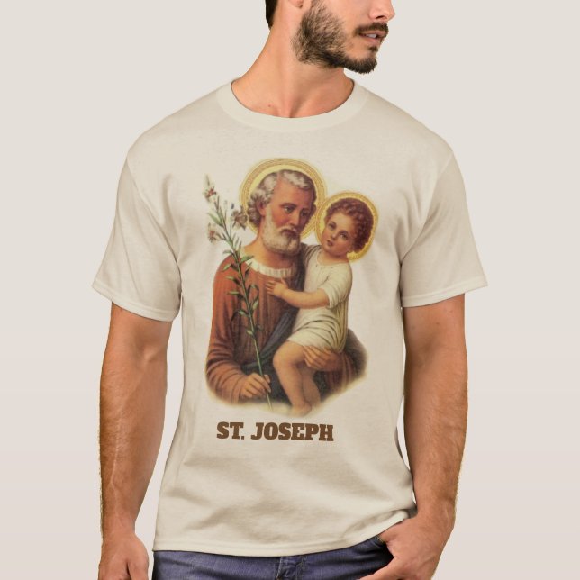 T-shirt Lis traditionnels de Jésus d'enfant de St Joseph (Devant)