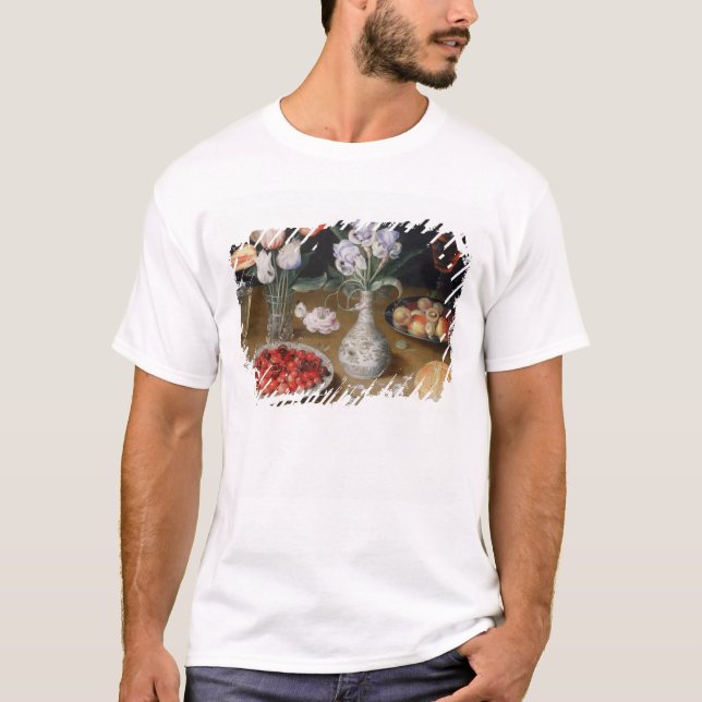 T-shirt Lis, tulipes, cerises et fraises toujours (Devant)