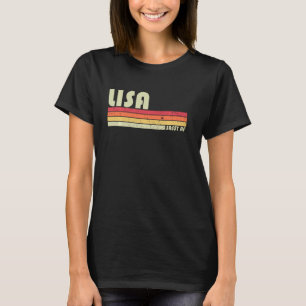 T-shirt Lisa Name Personalized Retro Vintage 80s 90s Birt