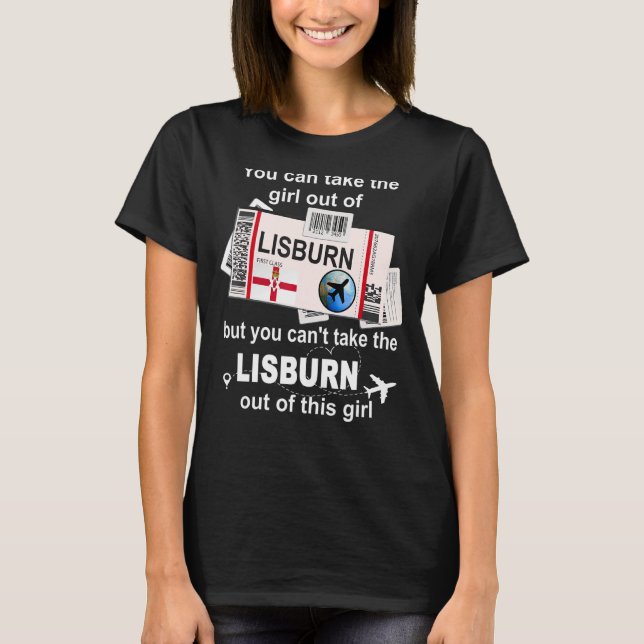T-shirt Lisburn Boarding Pass Lisburn Girl Lisburn (Devant)