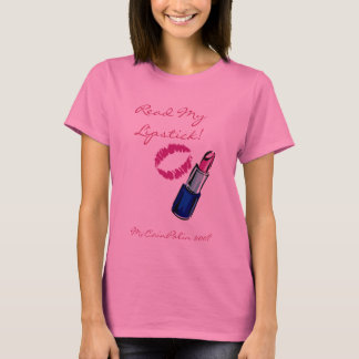 T-shirt Lisez mon rouge à lèvres ! Longue douille T de