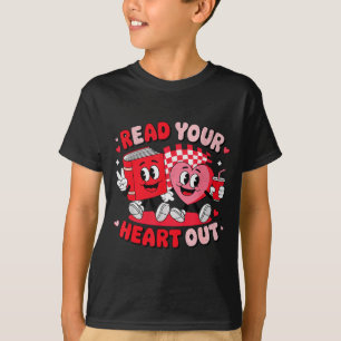 T-shirt Lisez votre cœur pour la Saint-Valentin Prof Retro