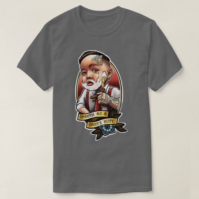 T-shirt Lisse comme un cul de bébé (Design devant)