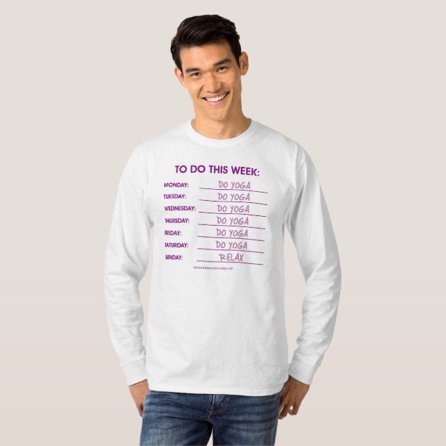 T-SHIRT LISTE À FAIRE : YOGA (Devant entier)