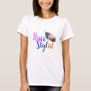 T-shirt Liste de cheveux - Aquarelles en plumes
