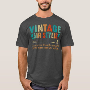 T-shirt Liste de cheveux Dresser cheveux Barber Noun 60s l