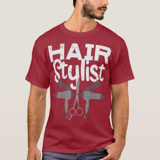 T-shirt Liste de cheveux Outils Coiffure Coiffeuse Coiffeu
