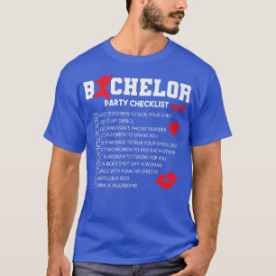 T-shirt Liste de contrôle de la fête de fournitures de gar