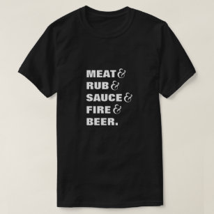 T-shirt Liste de contrôle et d'exposants de cuisson barbec