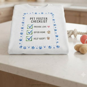 T-shirt Liste de contrôle pour l'accueil d'animaux emprein