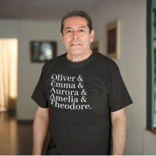 T-shirt Liste de noms de grand-enfant personnalisé avec Am