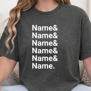 T-shirt Liste de noms personnalisés drôle femmes hommes te
