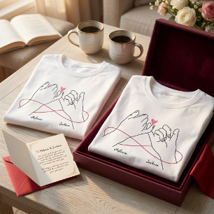 T-shirt Liste de noms romantiques pour couple pour l'anniv