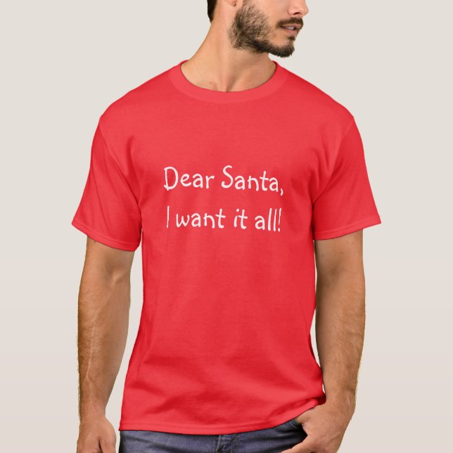 T-shirt Liste de Père Noël (Devant)