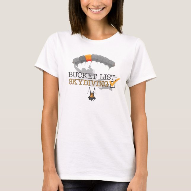 T-shirt Liste de regroupement : Skydiving (Devant)