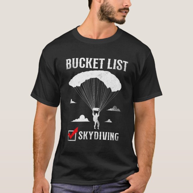 T-shirt Liste de regroupements Skydiving (Devant)