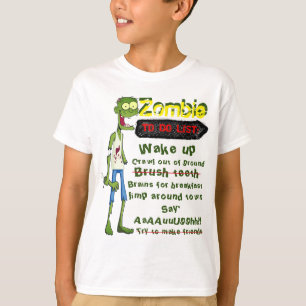 T-shirt Liste de tâches zombies