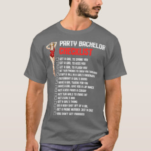 T-shirt Liste de vérification de la partie de baccalauréat