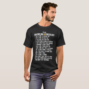 T-shirt Liste de vérification de la partie de baccalauréat